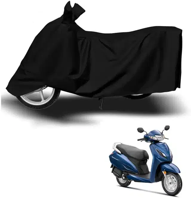 Waterproof & UV Protection Polyester Full Body Cover for Honda Activa (Black)