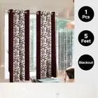 Alaqsa Brown Floral Polyester Window Curtain 5Ft Pack Of 1