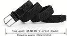 Braided Belt with Tang Closure for Men, Black