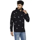 Cotton Blend Graphic Hoodie for Men 