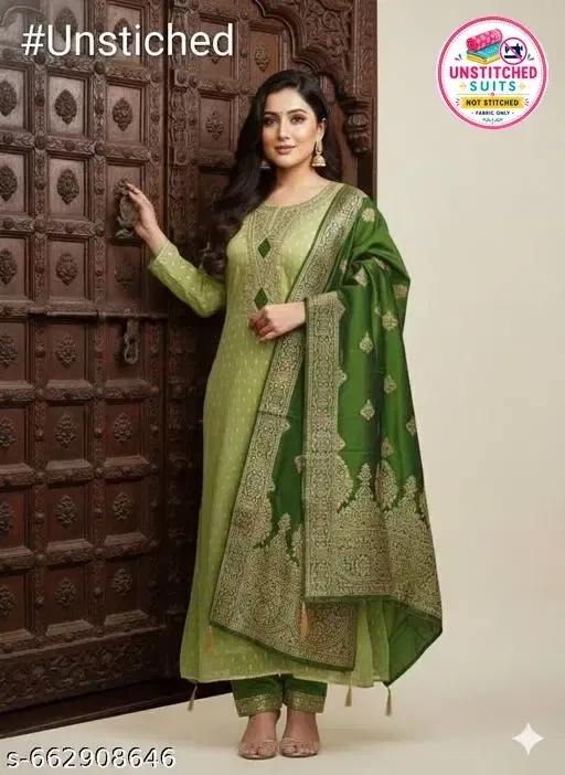 Unstitched Suit (Multicolor, 6.45 meter (XL)) (Multicolor, 6.65 meter for Women (XXL)