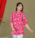 Rayon Three Quarter Sleeves Top for Women 