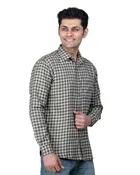 Cotton Blend Full Sleeves Chequered Shirt for Men 