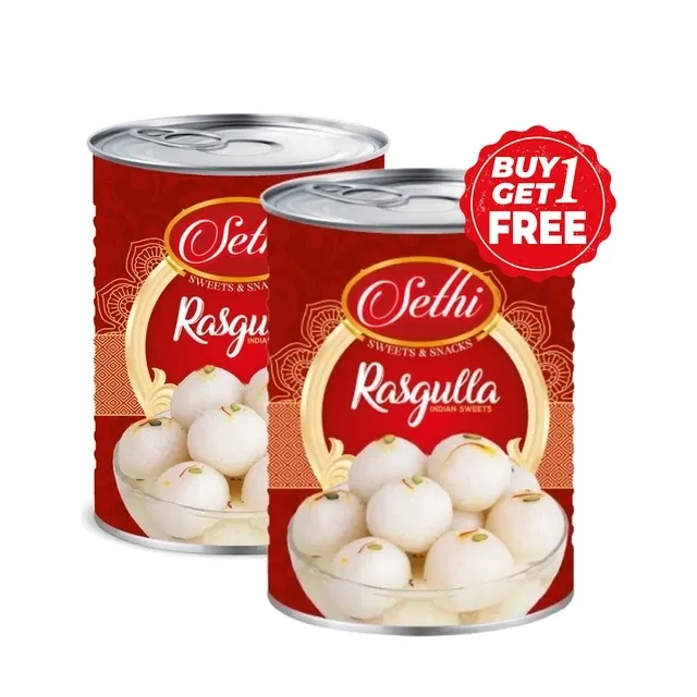 सेठी रसगुल्ला 2X1 Kg (बय 1 गेट 1 फ्री)