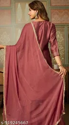 Designer Kurti Pant Dupatta Set for Women 