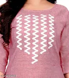 Solid Embroidered Cotton Kurti for Women 