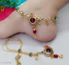 Anklet Gold Free Size Anklets & Toe Rings for Women