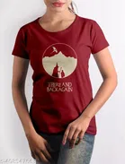 Cotton Round Neck Printed T-Shirt for Women 