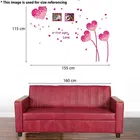 AVV Heart Shape Flowers Wall Stickers 115x155cm