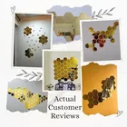 Acrylic Hexagon Shaped Wall Mirror Stickers 
