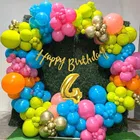 4th Happy Birthday Balloon Decoration Kit, Multicolor, Pack Of 68