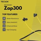 Tecsox In-the-ear Bluetooth Headset with Upto 30h Talktime Deep Bass - Black Yellow