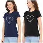 Round Neck Printed T-Shirt for Women & Girls 
