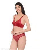 Polycotton Bra with Panty for Women 