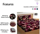 Polycotton Fitted Elastic 88x88in Bedsheet Purple