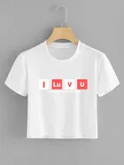 Printed Crop T-shirt for Women 