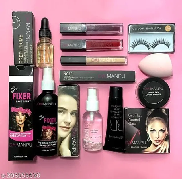 Face Makeup Combo (Multicolor, Set of 10)
