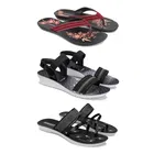 Sandals with 2 Pairs Flats for Women 