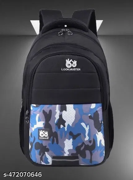 Polyester Backpack for Men & Women, Black