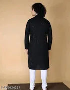 Ethnic Motif High-Low Kurta for Men 