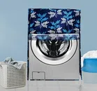 Knit Printed Front Load Washing Machine Cover (Blue)