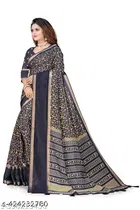 Silk Printed Saree for Women, Multicolor 