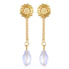 Brass Gold Plated Earrings for Women (Gold, Set of 1)