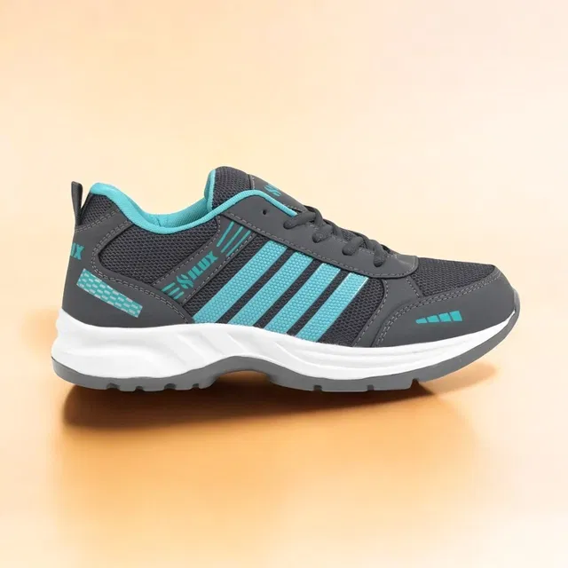Casual Shoes for Men (Black & Sky Blue, 8)