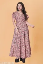 Maxi Floral Printed One Piece Dress 