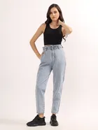 Cotton Straight Fit Jeans for Women 