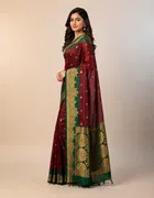 Banarasi Silk Saree with Rich Traditional Look and Elegant Weaving Design for Women 