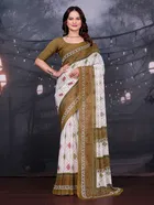 Georgette Printed Saree for Women 