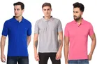 Polo Solid T-shirts for Men, Pack of 3 