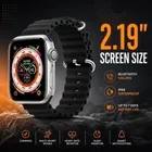 TecSox Ultra Smart Watch – 2.19” Hd Display, 100+ Sports Modes & Bluetooth Calling With Metal Shield Black