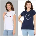 Round Neck Printed T-Shirt for Women & Girls 