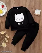 Hosiery Cotton Full Sleeves T-Shirt with Pant Clothing Set for Kids 