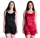 Satin Nightdress Set for Women 