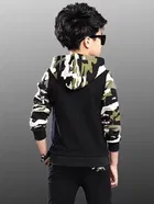 Cotton Blend Round Neck Hoodie for Boys 