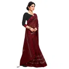 सिद्धिदाता टेक्सटाइल विमेंस प्लेन जॉर्जेट लेस बॉर्डर साड़ी विद अन-स्टीट्च्ड ब्लाउज पीस 