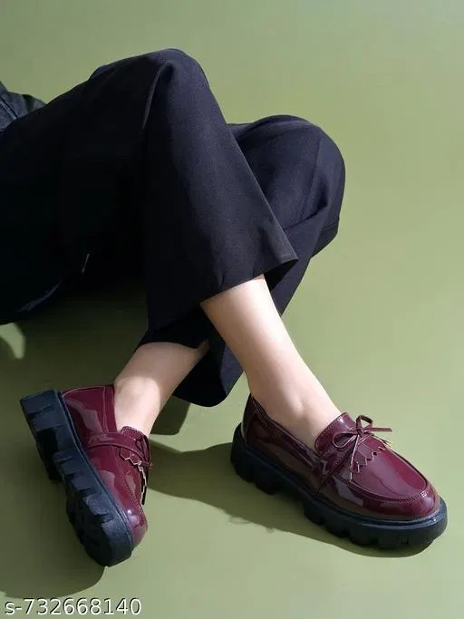 Shoetopia Loafers (Red, IND-6)