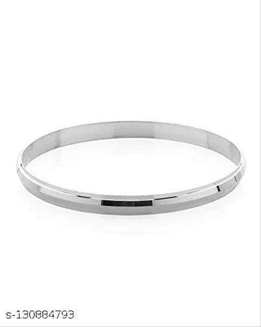 Silver Plain Kada Bracelet for Men