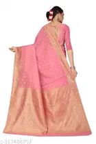 Chanderi Cotton Zari Woven Saree for Women 