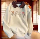 Fleece Sweatshirt for Women, Beige 