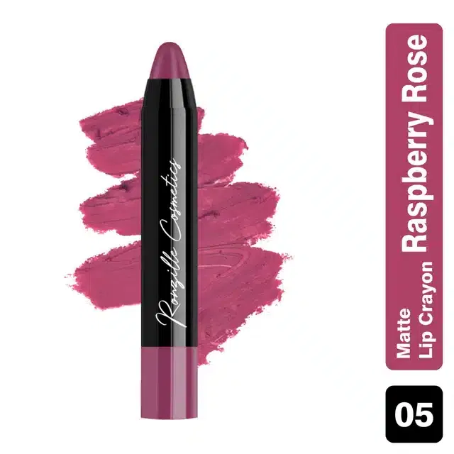 Ronzille Long Stay Matte Crayon Lipstick (Raspberry Rose)