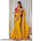 Sana Silk Embellished Saree For Women, Yellow