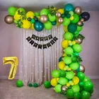 Jungle Theme 7th Birthday Balloon Decoration Kit , Multicolor, Pack Of 63