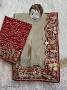 Chinnon Saree for Women, Cream 