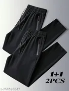 Cotton Trouser for Women, Black, Pack of 2 