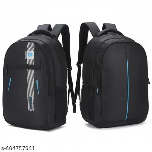 Polyester Backpack for Men & Women, Black