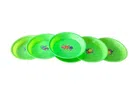 Plastic Snacks Plates Set (Green, Pack of 6)
